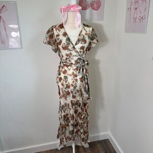 Tanya Taylor Floral Maxi Dress Womens 4